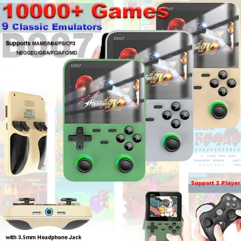 Преносима Игрова конзола D007 Retro Gaming Handheld 10000 + Игри, Игрови Конзоли и 3,5-инчов IPS екран Класически Аркаден плейър
