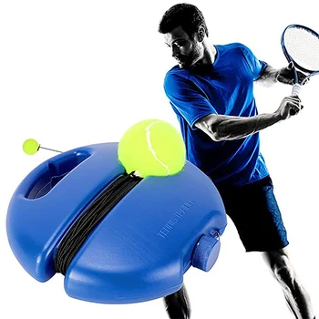 Сверхпрочная основа за тенис симулатори С еластична връв, тренировъчен топката за самостоятелно подбора на тенис треньор, устройство за спарринга партньори