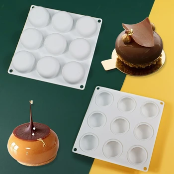 силиконова форма за шоколад mostsom, полукръгла форма за шоколад от средната стойност, полукълбо, силиконови форми за печене за производство на форми