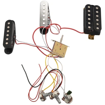 Теглене на кабели мембрана за електрически китари ST Предварително свързан 5-позиционен превключвател 2T1V Control звукосниматель SSH