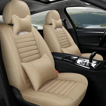 Универсален калъф за автомобилни седалки от изкуствена кожа за TOYOTA Corolla, Yaris Prius Vios Kluger Sequoia Rush Avalon Аксесоари за интериора