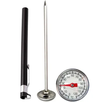 физически термометър, Дръжка от неръждаема стомана с воден термометър, без батерия Инструмент за преподаване на физика