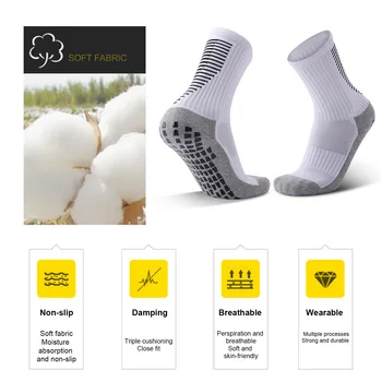 Футболни чорапи за възрастни, дишаща проектиране, монтиране на крак, Защита от подхлъзване