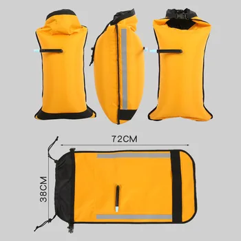 Чисто нова чанта-гаф, чанта-гребло за каране на каяк, надуваеми чанта-гребло, флоат за океана лодка с голям капацитет