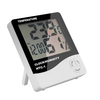 3-кратно цифрово LCD дисплей за вътрешно и външно помещение на Електронен измерител на температура и влажност на въздуха Термометър, влагомер 1