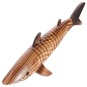 Дървена Имитация на статуя на акула, скулптура морски животни, Модел акули, колекция diy, фигурка на животно, декорация на дома 1