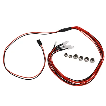 Комплект от 6 светодиода 2 бели, 2 червени, 2 сини за радиоуправляемого кола 1/10 1/8 Traxxas HSP SCX10 D90 HPI 1