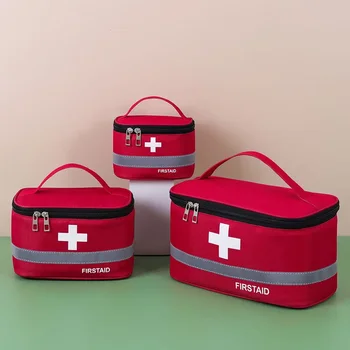 Медицинска пътна опаковка за нощуване на открито, преносим спасителна чанта за носене, Водоустойчива чанта за съхранение на детски лекарства голям капацитет 1