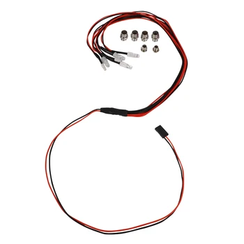 Комплект от 6 светодиода 2 бели, 2 червени, 2 сини за радиоуправляемого кола 1/10 1/8 Traxxas HSP SCX10 D90 HPI 2