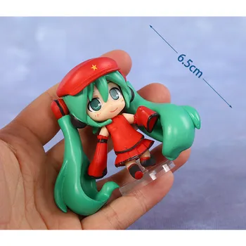 25 стил на 6 см Хацунэ Мику Kawai Q версия Аниме Играчка Фигурка на Момиче PVC Кукла Модел Играчки, Бижута маса домашна Колекция Подарък има кутия 3