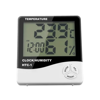 3-кратно цифрово LCD дисплей за вътрешно и външно помещение на Електронен измерител на температура и влажност на въздуха Термометър, влагомер 3