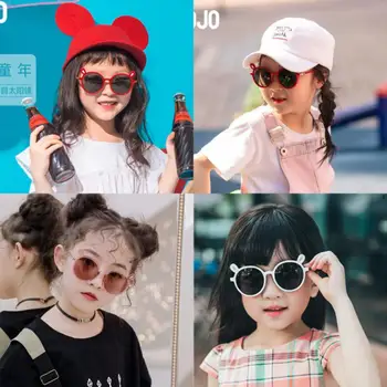 Елегантен Лято очила с кръгли рамки 2023 Слънчеви очила, Преносими детски слънчеви очила за пътуване, Летни Детски слънчеви очила за деца 3