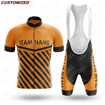 Индивидуално името на отбора (13) Мъжки комплекти на велосипед тениски с къс ръкав Трико Ropa Ciclismo Велосипедна дрехи за спорт на открито Велосипедни ризи 3