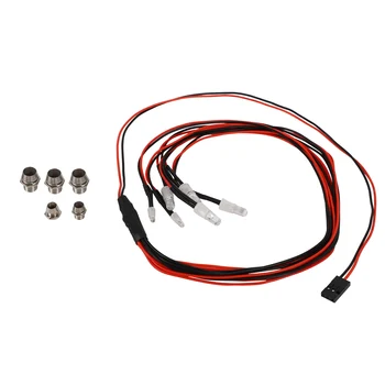 Комплект от 6 светодиода 2 бели, 2 червени, 2 сини за радиоуправляемого кола 1/10 1/8 Traxxas HSP SCX10 D90 HPI 3