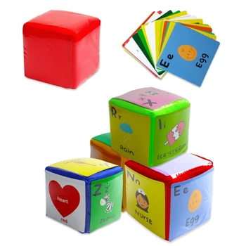 F3MA 4шт 3,94-инчов слот на кубчета с карти за ранно обучение на деца, обучение на кубчета, леко пенопластовый блок за подреждане 4