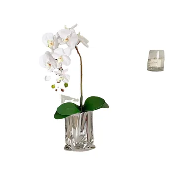 Креативен Нов китайски стил, високо качество на Настолни Цветни орнаменти, Сребърна керамична ваза на допир 4