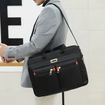 Модерен мъжки портфейл с голям капацитет, многофункционална чанта за лаптоп, Офис мъжки куфар, чанта-месинджър, делова чанта, чанти за мъже 4