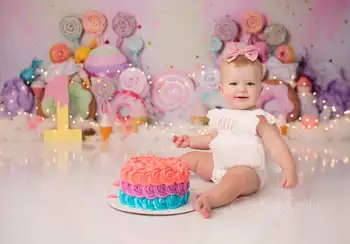Фонове Сладкарница Baby Kids Cake Smash Photogrpahy Подпори За Фото Студио Child Adult Photocall Background 4