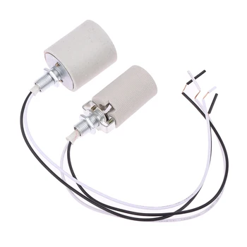Led лампа спираловидни Керамични огнеупорни адаптер за домашна употреба, кръгла розетка за цокъл на крушка E14, държач за крушка E27 с кабел, смяна на дома 5