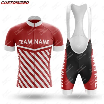Индивидуално името на отбора (13) Мъжки комплекти на велосипед тениски с къс ръкав Трико Ropa Ciclismo Велосипедна дрехи за спорт на открито Велосипедни ризи 5