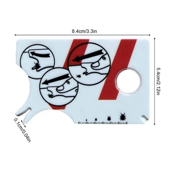 Инструмент за риболов на въшки при домашните любимци Малка картичка с лупа Пластмасова карта за отстраняване на 5